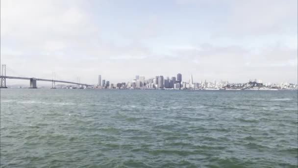 Statische Aufnahme Der Golden Gate Bridge Und San Francisco Von — Stockvideo