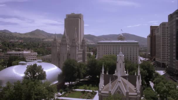 Tiro Alto Temple Square Salt Lake City Utah — Vídeo de Stock