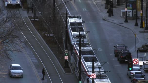 Salt Lake City Sokak Trafiğe Yukarıdan Çekim — Stok video