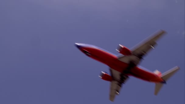 Disparo Tras Vuelo Aterrizaje Avión Comercial Slc — Vídeos de Stock