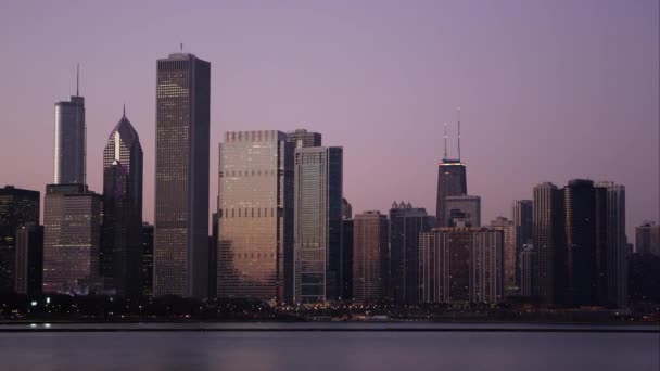 Posouvání Záběr Panoráma Města Chicago — Stock video