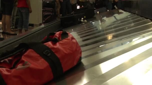 Bagages Sur Convoyeur Bagages Aéroport — Video