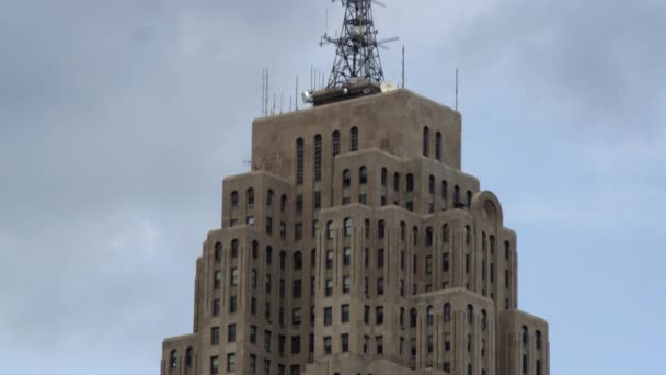 Inclinazione Shot Del Fisher Edificio Detroit — Video Stock