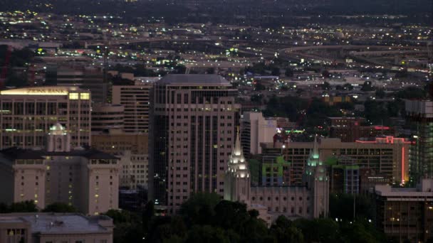 Utah Usa Circa 2017 Statická Střela Solného Jezera Která Svítí — Stock video