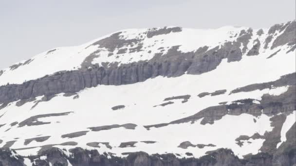 Panoramowanie Roztopienia Śniegu Szczyty Górskie Utah — Wideo stockowe