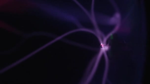 Lasers Plasma Ball Moving Slow Motion Globe — Stock Video