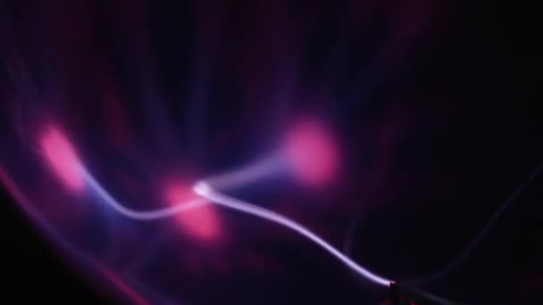 Лазери Плазмового Яча Рухаються Повільному Русі Глобусі — стокове відео