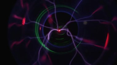 Plazma topu lazerler dünyada yavaş hareket hareket.