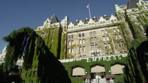 Utah Circa 2016 Vista Panorâmica Empress Hotel Victoria Canadá — Vídeo de Stock