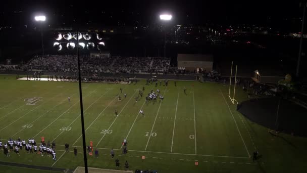 Circa Setembro 2016 Lone Peak Utah Panela Aérea Jogo Futebol — Vídeo de Stock