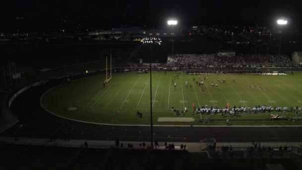 September 2016 Einsamer Höhepunkt Utah Antenne Eines High School Fußballspiels — Stockvideo