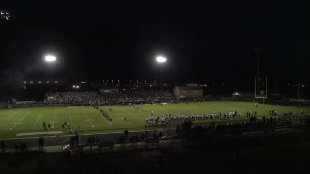 Circa Eylül 2016 Lone Peak Utah Gece Lise Futbol Oyunu — Stok video