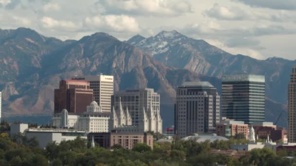 Utah Eua Circa 2017 Vista Centro Salt Lake City Contra — Vídeo de Stock