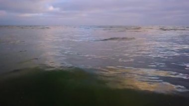 Geriye doğru uçan dalgalar oluşturmak ve kıyı onların yol yapmak.