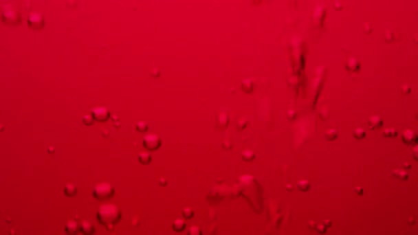 Bubbles Red Water Floating Rises Top Fade Away — Stock Video