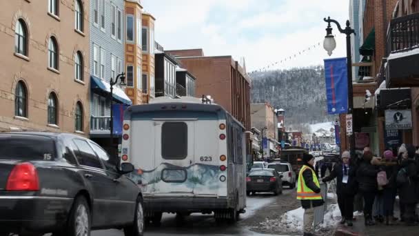 Január 2018 Salt Lake City Utah Park City Main Street — Stock videók