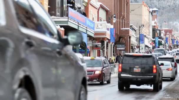 Január 2018 Salt Lake City Utah Park City Utca Alatt — Stock videók