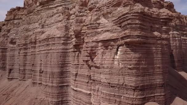 Bliska Panoramowanie Widok Lotu Ptaka Wild Horse Butte Oglądania Warstw — Wideo stockowe