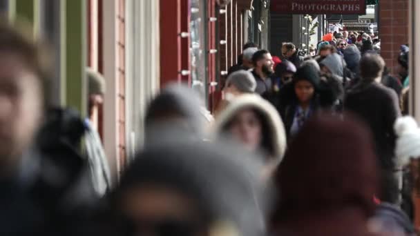 Január 2018 Salt Lake City Utah Emberek Sétál Megszólított Oldalon — Stock videók