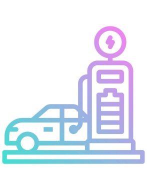 beyaz arkaplanda araba servisi simgesi