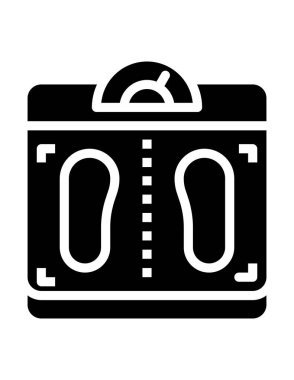 ağırlık ölçekli denge simgesi, vektör illüstrasyonu 