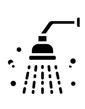 duş simgesi, vektör illüstrasyonu