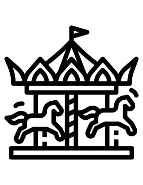 Bir atlıkarıncanın vektör çizimi