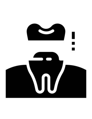 Diş simgesi, vektör çizimi 