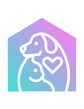 Köpek ve kedi yuvalarının vektör çizimi 