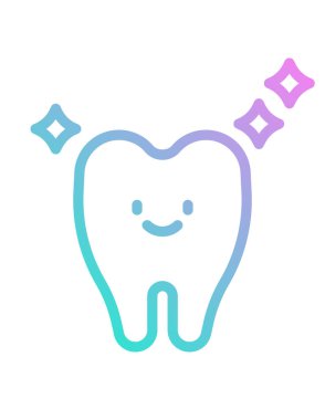 Diş ikonu. Diş bakımı sembolü. vektör illüstrasyonu