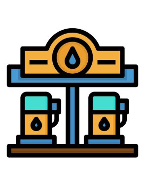 Petrol endüstrisi ikon vektör illüstrasyonu