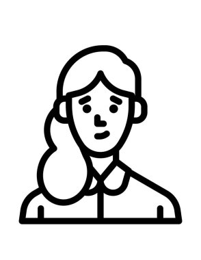 kişi veya avatar, vektör simgesi beyaz üzerinde izole