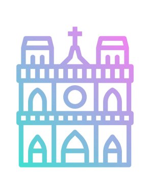 Kilise ikonu. düz tasarım biçimi