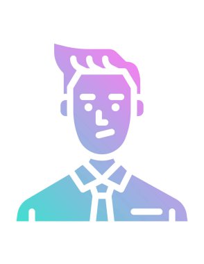 kişi veya avatar, vektör simgesi beyaz üzerinde izole