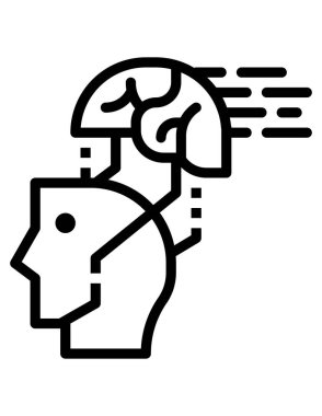 Başlı beyin, vektör illüstrasyonu