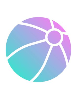 Top simgesinin vektör illüstrasyonu