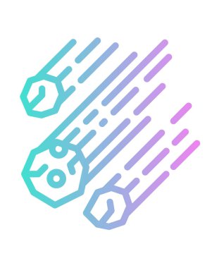 astronomi konsepti simgesi, vektör illüstrasyonu