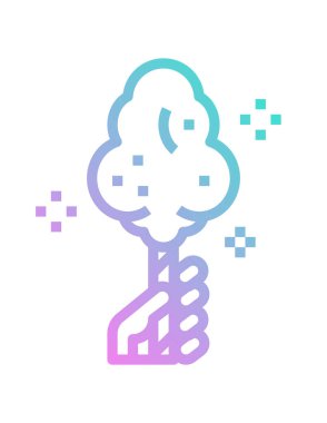 Pamuk helva ikonu, vektör illüstrasyonu