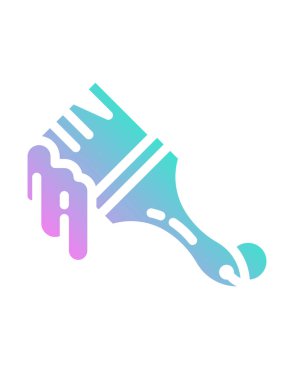 Fırça simgesinin vektör illüstrasyonu 