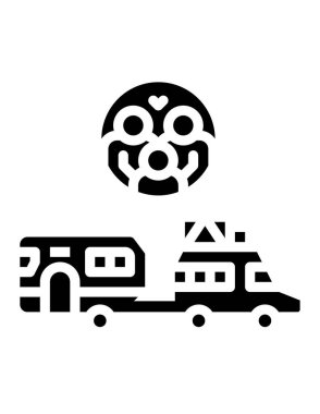 Modern b 'nin vektör illüstrasyonu araba simgesinden yoksun