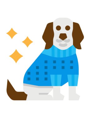 beyaz arkaplan üzerinde köpek tasarımı, vektör illüstrasyonu