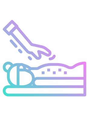 Bir trenin uzun gölge simgesinin vektör çizimi