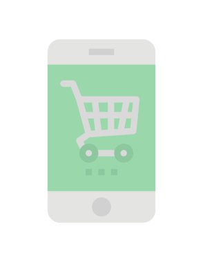 Alışveriş konsepti simgesi, vektör illüstrasyonu 