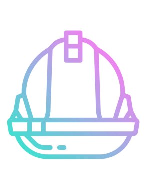 Kask simgesi, vektör illüstrasyonu