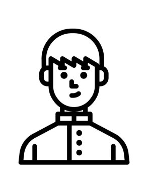 kişi veya avatar, vektör simgesi beyaz üzerinde izole