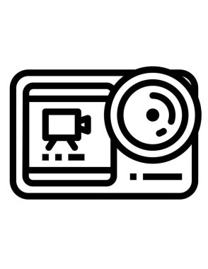 Fotoğraf makinesi simgesinin vektör illüstrasyonu