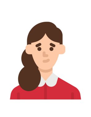 Kadın avatar simgesi vektör illüstrasyon tasarımı