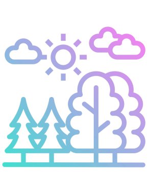 Parktaki ağaçlar ve bitkiler