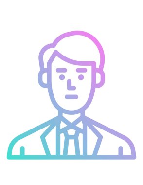 kişi veya avatar, vektör simgesi beyaz üzerinde izole