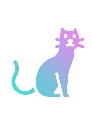 kedi simgesi vektör illüstrasyonu